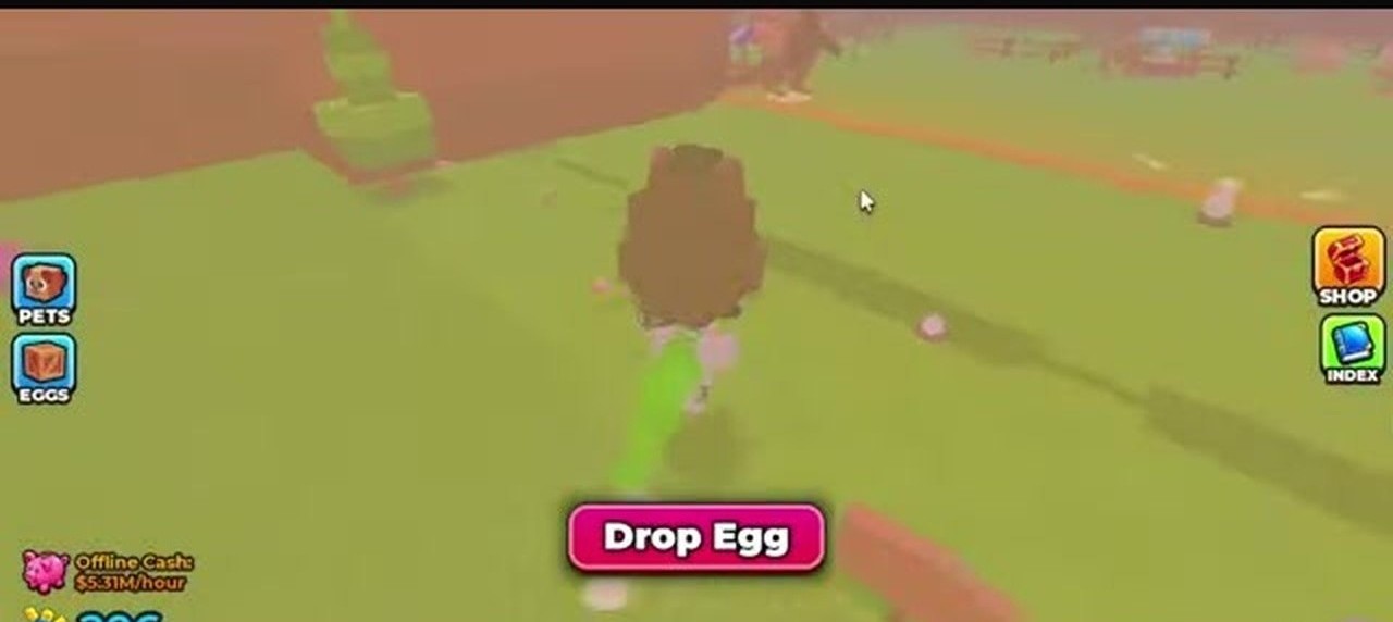 Owl Egg Steal prompt and Drop Egg control with SHOP and INDEX on the right HUD